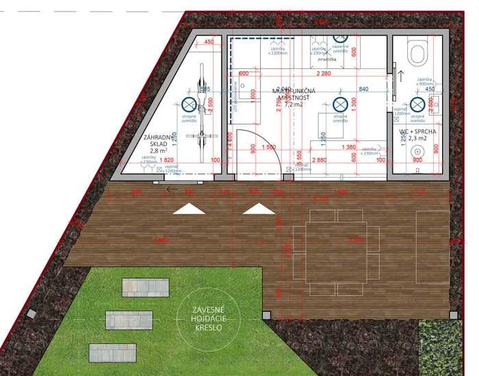 Tiny House Jarovce · ground-floor plan