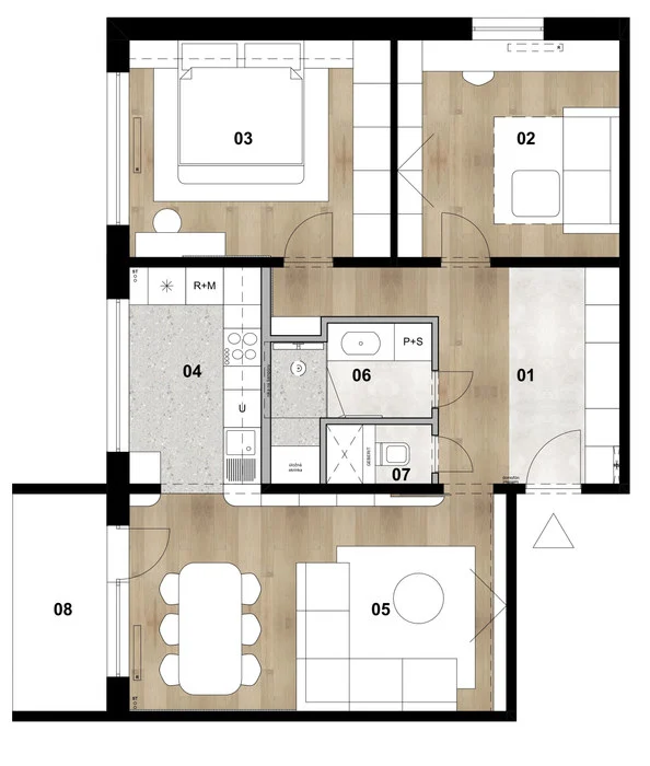 Proposed apartment layout