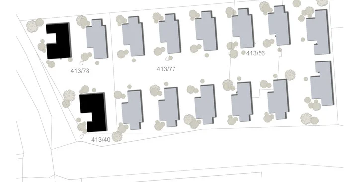 House Kechnec · site plan and building placement