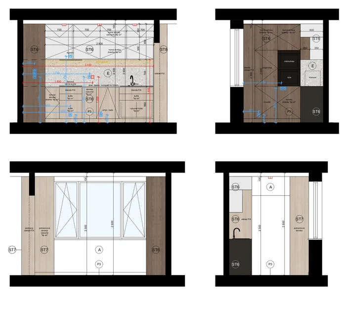 Interior elevations · kitchen